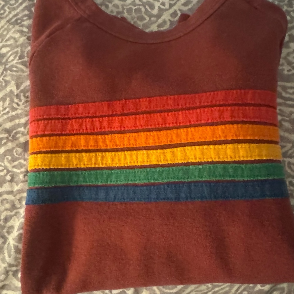 Aviator Nation Multicolor Striped crewneck